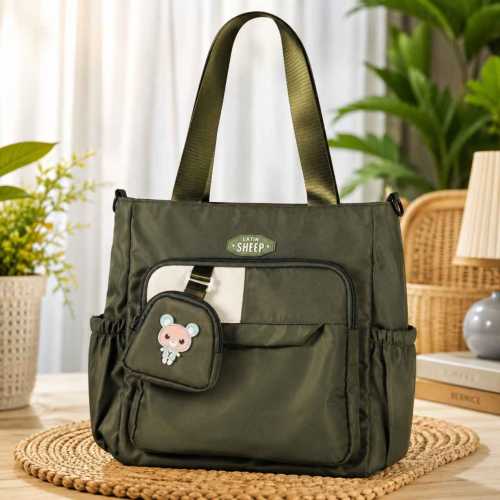 Large Nylon Women’s Tote Bag | College, Office, Shopping & Daily Use